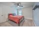 Bedroom featuring a ceiling fan, carpet, and a window providing natural light at 132 Mcclellan Way, Summerville, SC 29483