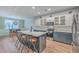 Eat-in kitchen boasts quartz counters, two-tone cabinets and stainless steel appliances at 132 Mcclellan Way, Summerville, SC 29483