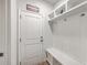 Functional mudroom with built-in storage, a bench, and coat hooks, perfect for organization at 132 Mcclellan Way, Summerville, SC 29483