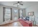 Bright home office with a large desk, ample natural light, and views of the backyard at 132 Mcclellan Way, Summerville, SC 29483