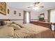 Bedroom featuring a large bed, ceiling fan, and traditional decor at 133 Stephanie Cir, Summerville, SC 29483