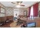 The dining area features a table, ceiling fan, and traditional decor at 133 Stephanie Cir, Summerville, SC 29483