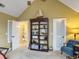 Bright bedroom with a vaulted ceiling, bookshelf, and neutral carpet at 135 Ashley Hill Dr, Goose Creek, SC 29445