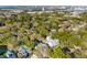 Stunning aerial view showcasing a beautiful home nestled amidst lush greenery and mature trees near a waterway at 14 Guerard Rd, Charleston, SC 29407
