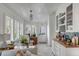 Cozy living space featuring herringbone floors, a wet bar, and plenty of natural light at 14 Guerard Rd, Charleston, SC 29407