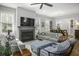 Living room featuring a fireplace, hardwood floors, and stylish furniture at 17 Trumbo St, Charleston, SC 29401