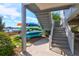 Convenient kayak storage area near stairs for easy access at 2395 Folly Road # 4H, Folly Beach, SC 29439
