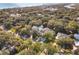 Scenic aerial shot capturing a home with a private pool, all surrounded by dense greenery and coastal views at 27 22Nd Ave, Isle of Palms, SC 29451