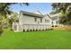 Manicured backyard with fresh cut grass surrounding the home at 27 22Nd Ave, Isle of Palms, SC 29451