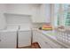Bright laundry room with white cabinets, a sink and a window at 27 22Nd Ave, Isle of Palms, SC 29451