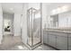 Beautiful primary bathroom with separate vanities, shower and bathroom at 2942 Clearwater Dr, Mount Pleasant, SC 29466