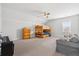 Spacious bedroom with bunk beds, a ceiling fan, carpet flooring, and a window at 2942 Clearwater Dr, Mount Pleasant, SC 29466