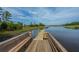 Picturesque dock view with wooden planks, leading to the water, showcasing a serene waterfront environment at 2942 Clearwater Dr, Mount Pleasant, SC 29466