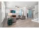 Bright living space with barn door feature and stylish decor at 2942 Clearwater Dr, Mount Pleasant, SC 29466