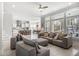 Open-concept living room seamlessly connects to the modern kitchen at 2942 Clearwater Dr, Mount Pleasant, SC 29466