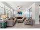 Sun-filled living room with large windows and modern decor at 2942 Clearwater Dr, Mount Pleasant, SC 29466