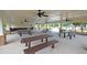 Spacious outdoor pavilion with picnic tables and ceiling fans for community gatherings and events at 305 Pine Crest View Dr, Summerville, SC 29486