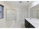 Bathroom features a double vanity, a soaking tub and a separate glass enclosed shower at 416 Forest Hills Rd, Summerville, SC 29486