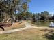 Neighborhood pond provides a scenic view and space for outdoor recreation with play area at 425 Ravenwood Rd, Walterboro, SC 29488