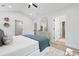 Bright bedroom boasts vaulted ceilings, an ensuite bathroom, and a walk in closet at 5806 Beverly Dr, Hanahan, SC 29410