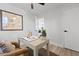 A bright, well-lit office area with a doorway and decorative map displayed at 5806 Beverly Dr, Hanahan, SC 29410