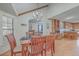 Dining room with wood floors and seating for six at 634 Lakeside Dr, Moncks Corner, SC 29461