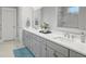 Bathroom features double sinks, quartz countertops, and modern fixtures at 1020 Lyle Way, Mount Pleasant, SC 29466