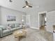 Cozy living room featuring neutral walls and decor plus a ceiling fan at 1020 Lyle Way, Mount Pleasant, SC 29466