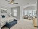 Spacious main bedroom featuring a ceiling fan and calming natural light at 1020 Lyle Way, Mount Pleasant, SC 29466