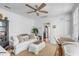 Inviting living room with a soft white couch and a light-filled open layout at 107 Bogard St, Charleston, SC 29403