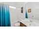 A clean bathroom features a vanity, toilet and shower-tub combination at 1227 Cosmos Rd, Summerville, SC 29483