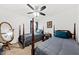 Charming bedroom with two twin beds, a ceiling fan, and ample natural light at 1227 Cosmos Rd, Summerville, SC 29483
