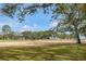 Scenic view of the green golf course surrounded by mature trees and bright blue skies at 1429 Burningtree Rd, Charleston, SC 29412