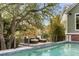 Backyard pool area with patio overlooking lush trees at 1429 Burningtree Rd, Charleston, SC 29412