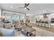 Spacious open-concept living room flows into the kitchen and dining area with ample natural light at 1855 Halle Rd, Johns Island, SC 29455