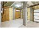 Unfinished basement with concrete floor, concrete columns, and insulated walls providing a blank canvas for customization at 1918 Essex Farms Dr, Charleston, SC 29414