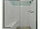 Shower room with glass doors and stone floor at 201 Maple Dr, Summerville, SC 29485