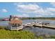 A picturesque marina featuring a charming gazebo, several boats, and a clear water view at 2333 Tall Sail Dr # G 607, Charleston, SC 29414