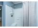 Shower with built-in seat, white subway tile and shower head at 240 Horseshoe Dr, Goose Creek, SC 29445