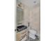 Chic powder room featuring a modern vanity and stylish accents at 3001 Marshall Blvd, Sullivans Island, SC 29482