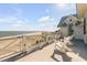 Relaxing deck with rocking chairs overlooking the beautiful beach and ocean views at 3001 Marshall Blvd, Sullivans Island, SC 29482