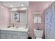 Bathroom featuring a vanity with cabinets and a shower with curtain at 3271 Johnstowne St, Johns Island, SC 29455