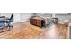 This bedroom features warm toned wood floors and neutral paint on the walls at 3360 Pinewood Dr, Ladson, SC 29456