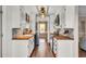Efficient galley kitchen features wood countertops, white cabinetry, and stainless steel appliances at 3360 Pinewood Dr, Ladson, SC 29456
