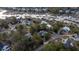 Aerial view of a charming neighborhood surrounded by lush greenery and a marsh at 3711 Riverstation Ct, Mount Pleasant, SC 29466