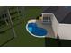 Kidney-shaped pool, sun deck and covered porch blend for outdoor living at 3711 Riverstation Ct, Mount Pleasant, SC 29466