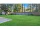 Large, grassy backyard with a wooden fence and mature trees at 409 Dowling Ave, Walterboro, SC 29488