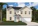 Charming two-story home with a welcoming light blue front door and a two-car garage at 5012 Scow Ct, Summerville, SC 29485