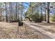 Front yard with sign of address number and long driveway at 6294 Highway 165, Ravenel, SC 29470