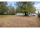 Expansive backyard featuring mature trees and a truck with trailer providing ample space for outdoor activities at 907 Pauline Ave, Charleston, SC 29412
